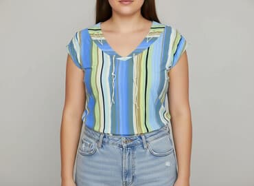 koszula wiya w paski: Bluzka damska, rozmiar XL — 7