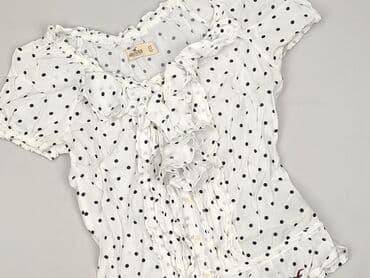 czarne bluzki w biale grochy: Hollister, Bluzka damska, XS — 1