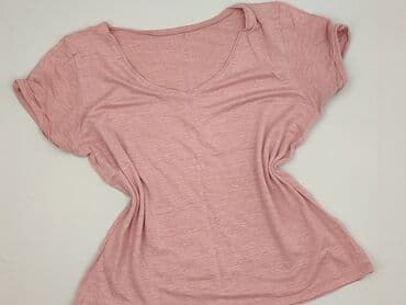 bluzki basic z dekoltem v: T-shirt damski, rozmiar L — 1