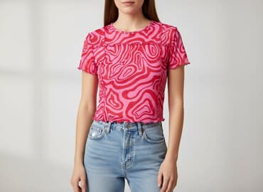 koszulka realu madryt rozowa: T-shirt damski, rozmiar XS — 7