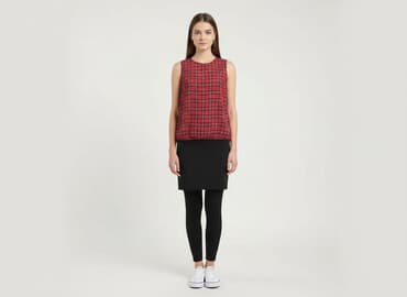 sukienka w kratę czerwona damska: Pimkie, Sukienka damska, rozmiar M — 1