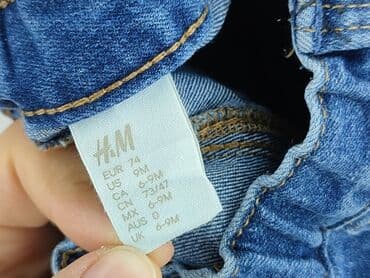legginsy woskowane hm: Spodnie jeansowe, H&M, 6-9 miesięcy, stan - Idealny — 4