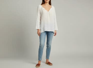 biała bluzka do garnituru: Women's blouse, size S — 1