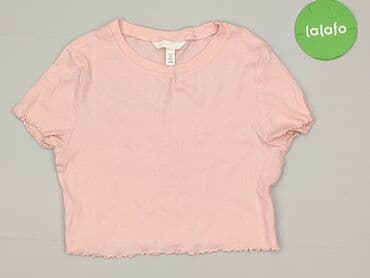 krótkie spodenki różowe: H&M, T-shirt damski, rozmiar S — 2