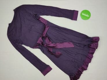 fioletowa sukienka z długim rękawem: Sukienka damska, rozmiar S — 4