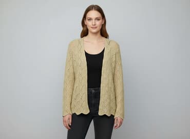 buty na koturnie z futerkiem: Kardigan damski, rozmiar M — 5