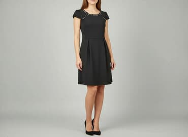 sukienka i krótkie kozaki: Sukienka damska, rozmiar M — 1