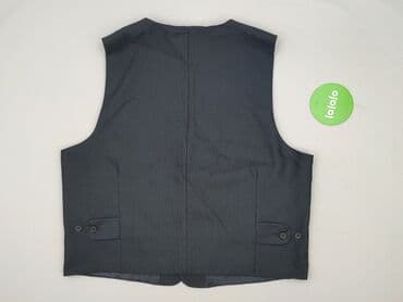 paramour sweter: Męska kamizelka garniturowa - Klasyczny krój z głębokim dekoltem V - — 3