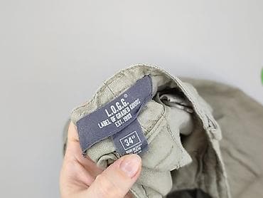lniane: Męskie spodnie lniane L.O.G.G. (H&M) – rozmiar 34 - Materiał — 4