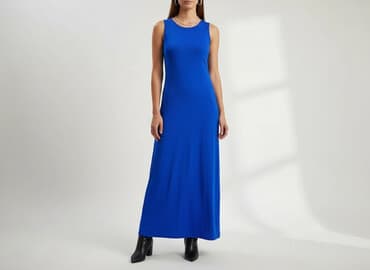 sukienki maxi na wesele niebieska: Sukienka damska, rozmiar S — 6