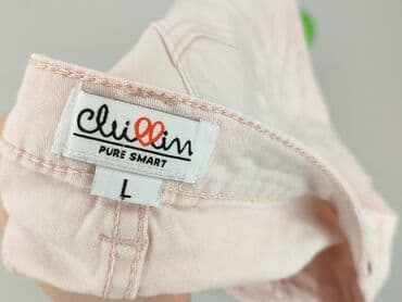 jaka bluzka do różowych spodni: Material trousers for women, size L — 4