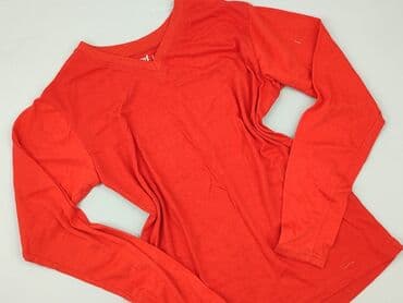 czerwona bluzki z dekoltem v: Cleve, T-shirt damski, rozmiar S — 2