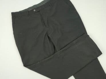 szare szerokie jeansy: Spodnie materiałowe damskie, rozmiar L — 1