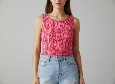 steve madden klapki z futerkiem: Sinsay, Top damski, rozmiar M — 8