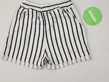 krótkie spodenki z wysokim stanem w paski: Szorty damskie, rozmiar S — 4