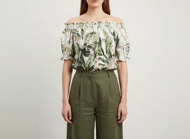 hm bluzki z krótkim rękawem: H&M, Bluzka damska, rozmiar L — 6