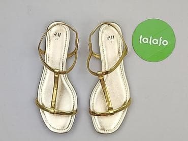 biale klapki hermes: H&M, Sandały damskie, rozmiar 39 — 2