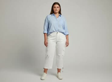 house spodnie cargo damskie: Perso, Spodnie 3/4 damskie, rozmiar XL — 7