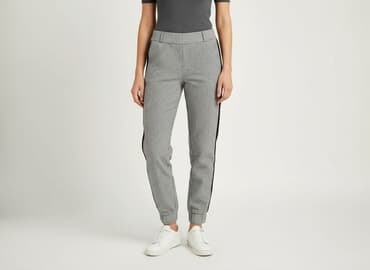 modne duże rozmiary spodnie: Spodnie materiałowe damskie, rozmiar S — 1