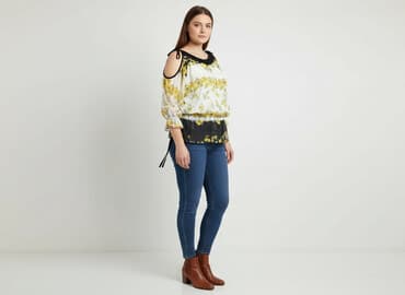 bluzki hiszpanki w kwiaty: Bluzka damska, rozmiar 3XL — 6