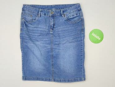 biała spódnice jeansowe: Yessica, Spódnica damska, rozmiar XL — 2