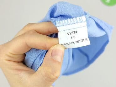 niebieska satynowa sukienka zara: In Vogue, Bluzka damska, rozmiar S — 5