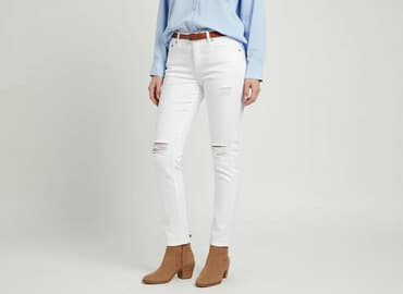 jeansy przetarte damskie: Jeansy damskie, rozmiar M — 7