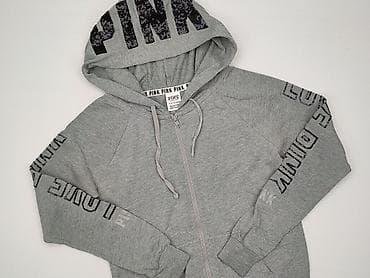 bordowy sweter: Victoria's Secret PINK, Bluza z kapturem damska, rozmiar XS — 1