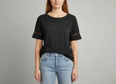 koszulki z długim rękawem damskie calvin klein: IDEAL, T-shirt damski, rozmiar S — 6