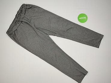 croop dresy: Spodnie damskie w drobną pepitkę (czarno‑szary mikro‑wzór). - Krój — 2