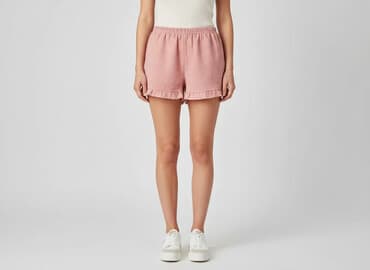 krótkie spodenki welurowe: Szorty damskie, rozmiar L — 6