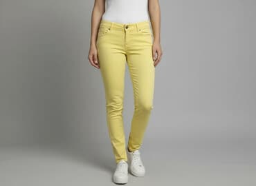 biale szerokie jeansy: Jeansy damskie, rozmiar M — 6