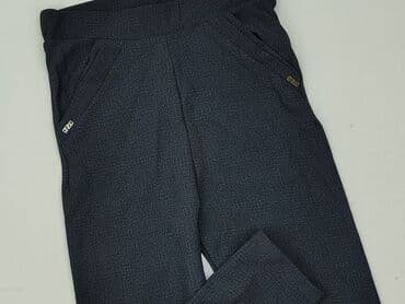 spodnie czarne damskie z niskim stanem: Spodnie materiałowe damskie, rozmiar S — 2