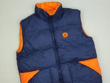 pikowane sukienki: Kamizelka pikowana męska - Kolor: granatowy z pomarańczowymi — 1