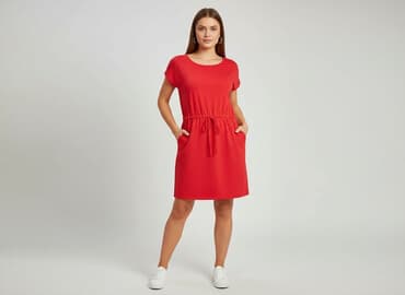 piękne czerwone sukienki na wesele: Sukienka damska, rozmiar M — 5