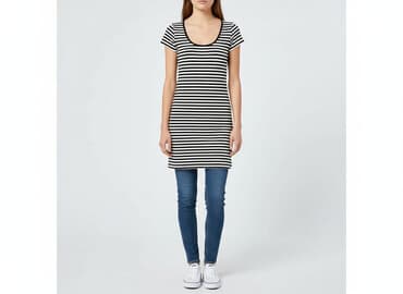 bluzki basic w paski: H&M, Туніка жіноча, розмір S — 1