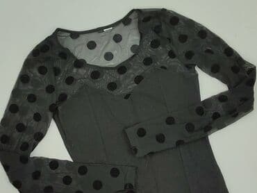 czarna sukienka z przezroczystymi rękawami: H&M, Women`s dress, size M — 2