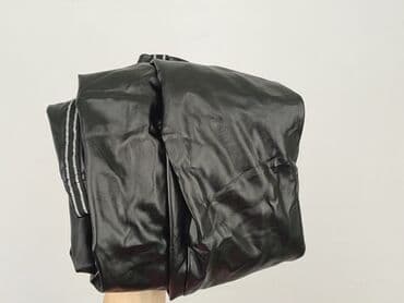 legginsy czarne prążkowane: Legginsy Ze skóry ekologicznej damskie, rozmiar M — 7