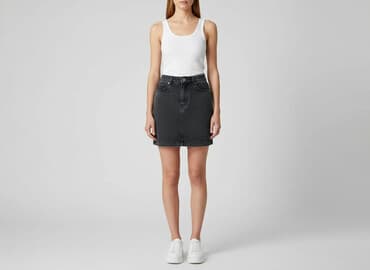 spódniczka dżinsowe z wysokim stanem: FB Sister, Spódnica damska, rozmiar XS — 7