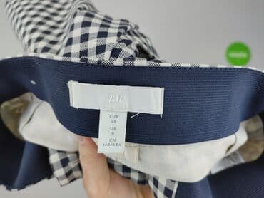 spodnie czerwone w kratę h m: H&M, Material trousers for women, size S — 4