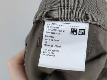 spodnie 40: Uniqlo, Spodnie materiałowe damskie, rozmiar XS — 4