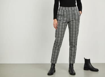 kurtki zimowe damskie c a: Spodnie materiałowe damskie, rozmiar M — 6