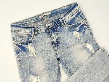 stradivarius dżinsy z wysokim stanem: DENIM JEANS, Jeansy damskie, S — 1