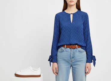 spódnice w groszki stradivarius: Stradivarius, Bluzka damska, rozmiar S — 7