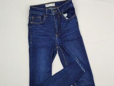 czarne jeansy bershka: Bershka, Jeansy damskie, rozmiar XS — 1