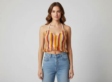 ubrania na szydełku krok po kroku: Top damski, rozmiar S — 1