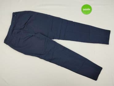 granatowe chinosy damskie: Reserved, Spodnie materiałowe damskie, rozmiar XS — 3