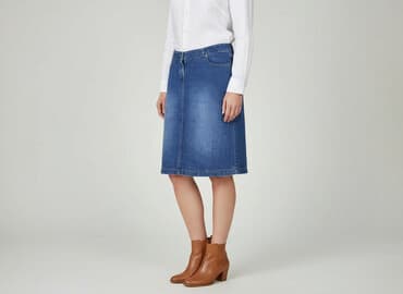 jeansowe spódnice asymetryczne: Spódnica damska, rozmiar M — 1