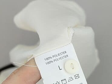 biała bluzka ze stójką damska: Bluzka damska, rozmiar L — 5