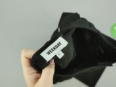 dobermans aggressive spodnie: Weekday, Spodnie materiałowe damskie, rozmiar S — 4